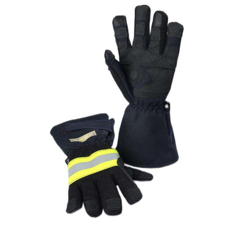 ATI-FIRE EN Navy Blue Fire Fighting Gloves Long-Style Suitable for Firefighting clothing