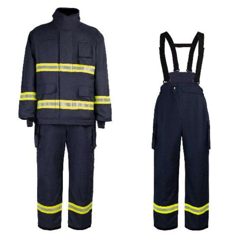 ATI-FIRE EN Navy Blue Fire Fighting Suit for Fireman Production with DRD/360 ° Reflective Strip