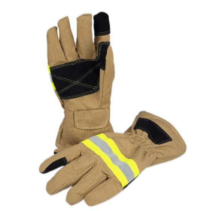 ATI-FIRE EN659 Khaki NOMEX Fire Fighting Gloves Short Style Suitable for Firefighting clothing