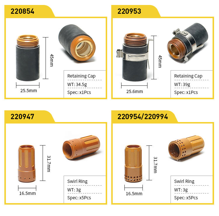 HYP powermax 65 85 105 plasma cutting torch and consumables manufacture