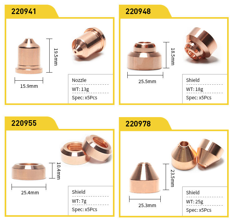 HYP powermax 65 85 105 plasma cutting torch and consumables manufacture