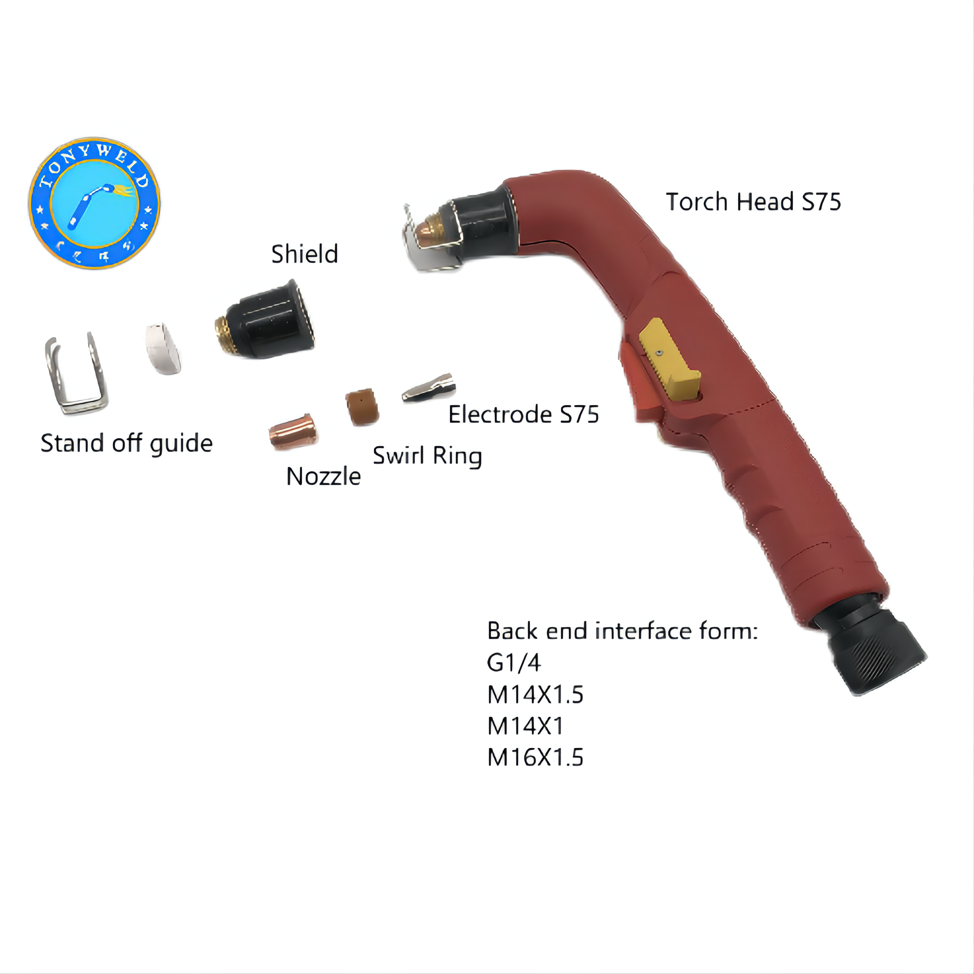 TONYWELD trafimet plasma torch head S75 cutting torch manufacture