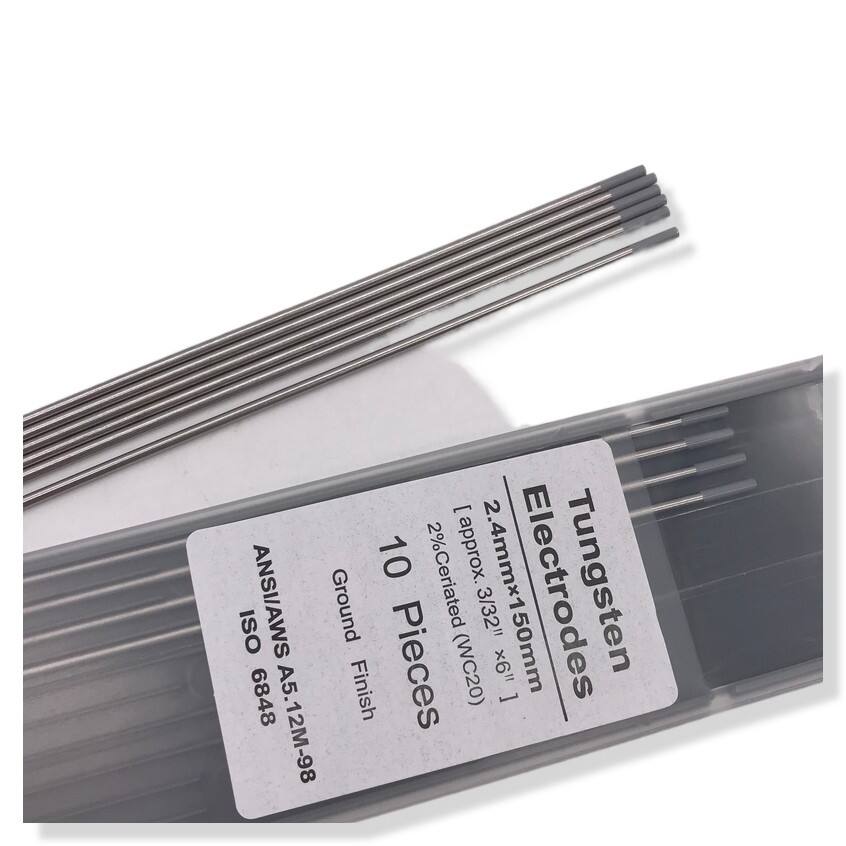 WC20 grey color 150mm and 175mm tungsten electrode for tig welding torch factory