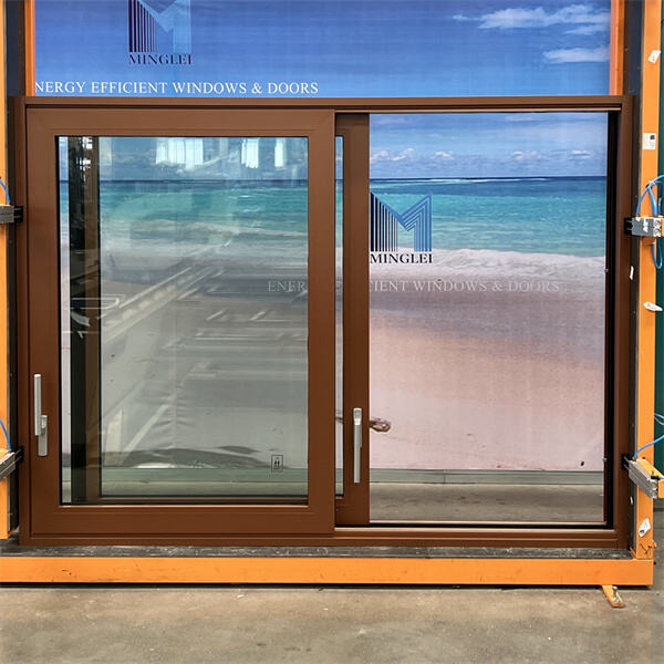 Transform your living space with elegant brown aluminium window designs