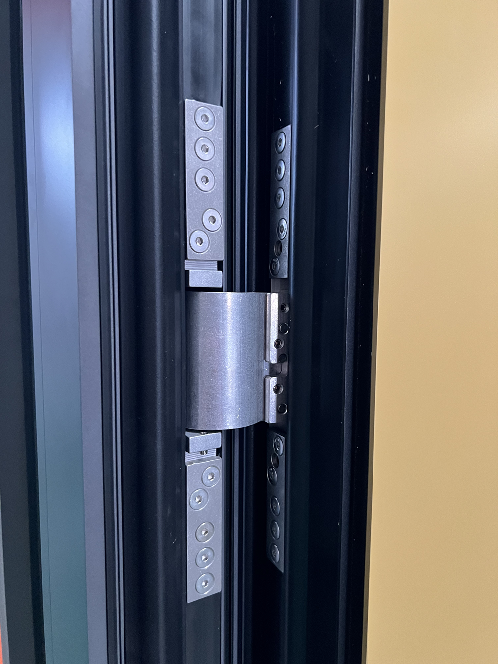 product modern design villas black profile aluminum frame front entry pivoting doors for houses138-13
