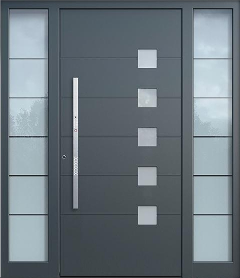 product modern design villas black profile aluminum frame front entry pivoting doors for houses138-19