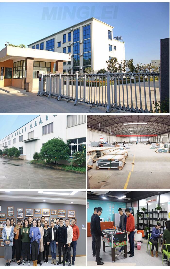 Minglei India standard aluminium door and windows large glass lift and slide sliding doors manufacture