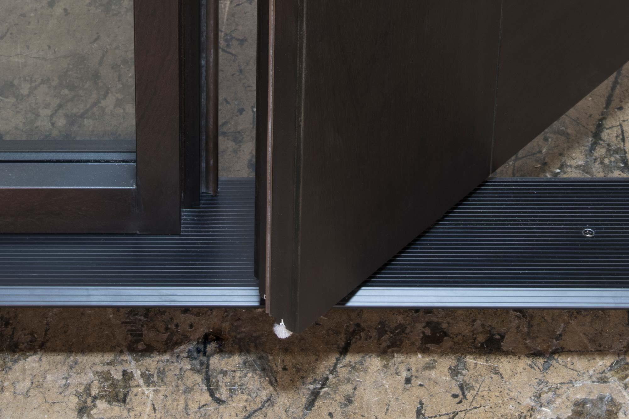 product modern design villas black profile aluminum frame front entry pivoting doors for houses-3