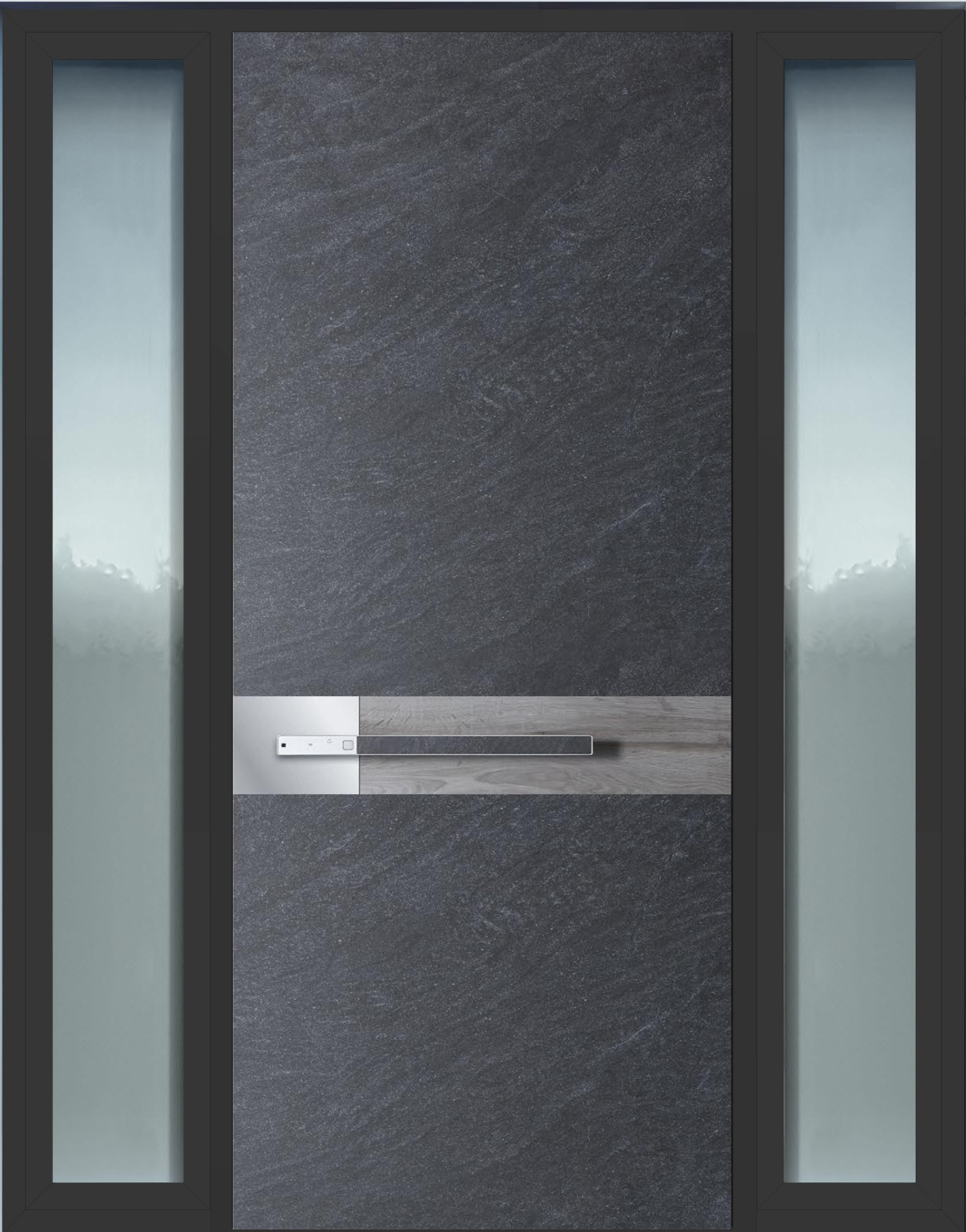 product modern design villas black profile aluminum frame front entry pivoting doors for houses138-9