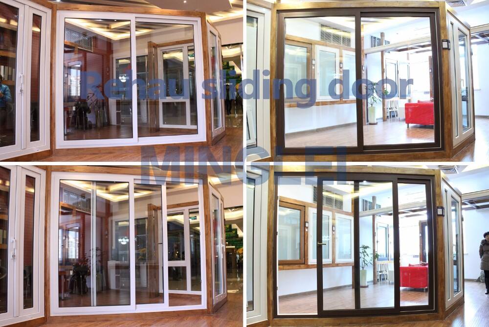 Minglei European style high performance Rehau tilt and turn pvc windows manufacture