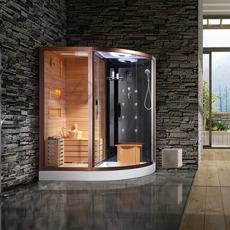 Combinación de sauna y ducha de vapor sauna baño de vapor roewebath