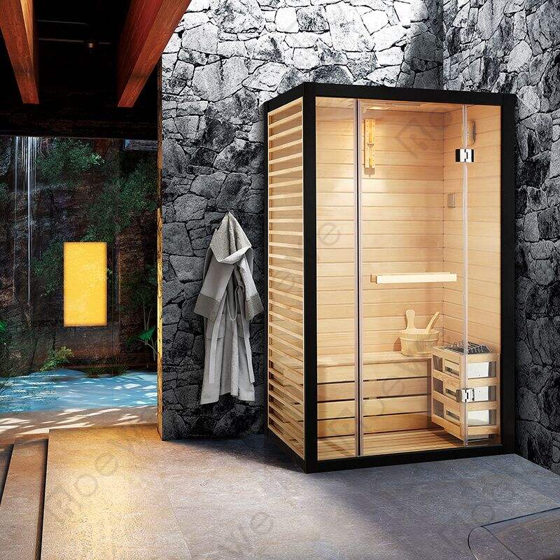 tempered glass mini sauna steam room dry sauna cabin para sa bahay