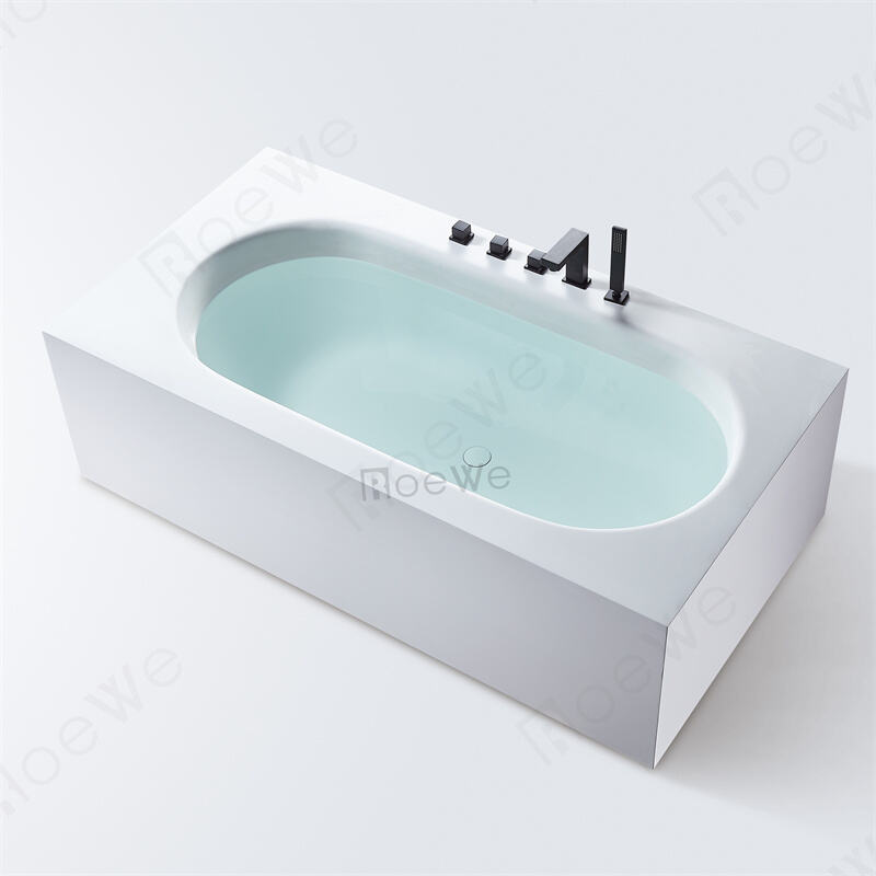 1.8 m rektangulært frittstående badekar badekar for voksne