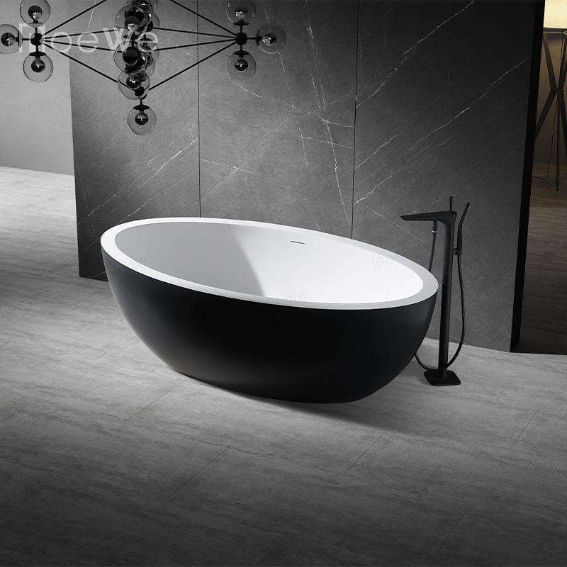 High quality Freestanding bathtub of solid stone composite bathtub vasca da bagno