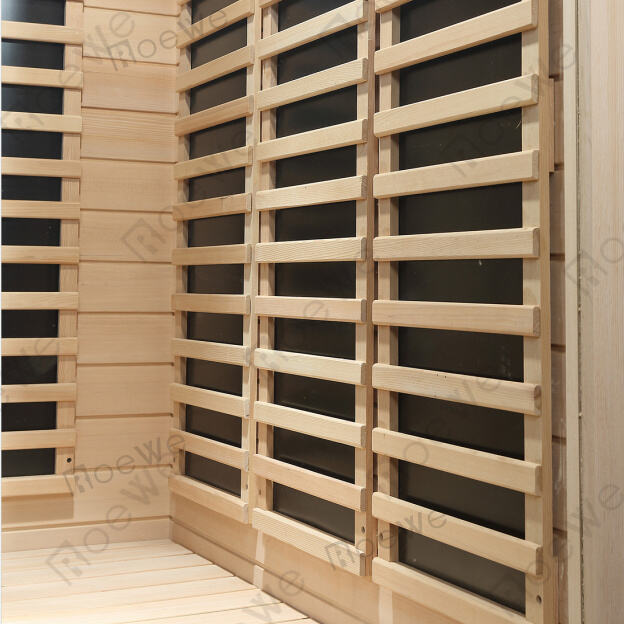 sauna interna in legno con panca in cicuta sauna a infrarossi lontani