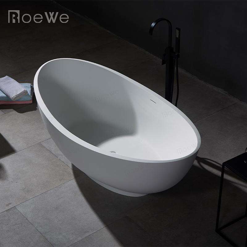 five stars hotel standard artificial stone bathtub moon-shape badewanne