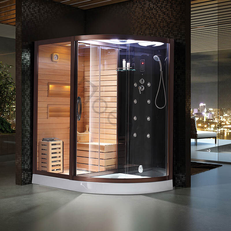 Sauna & steam shower combo sauna vapor steambath roewebath