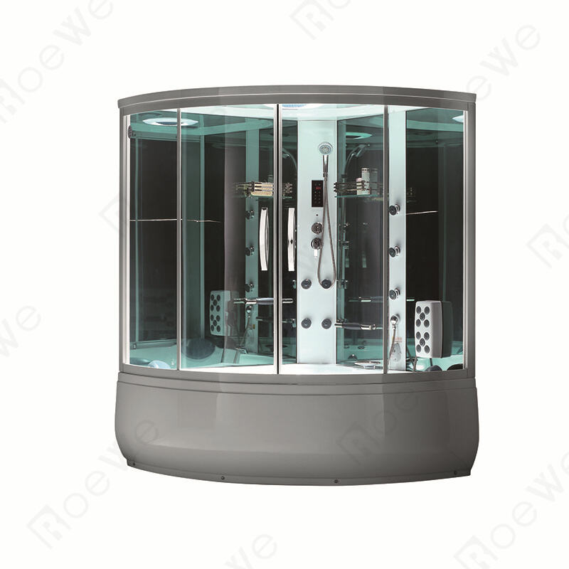 acrylic massage steam shower room with jetted tub inside shower cabin