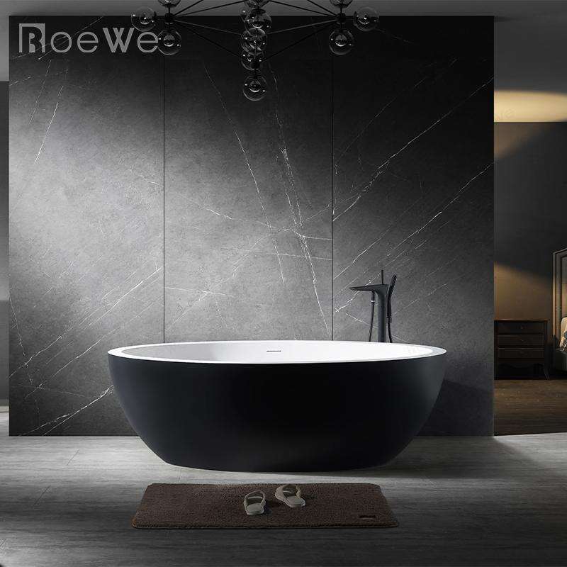 Високоякісна окремостояча ванна з масивного каменю композитна ванна vasca da bagno