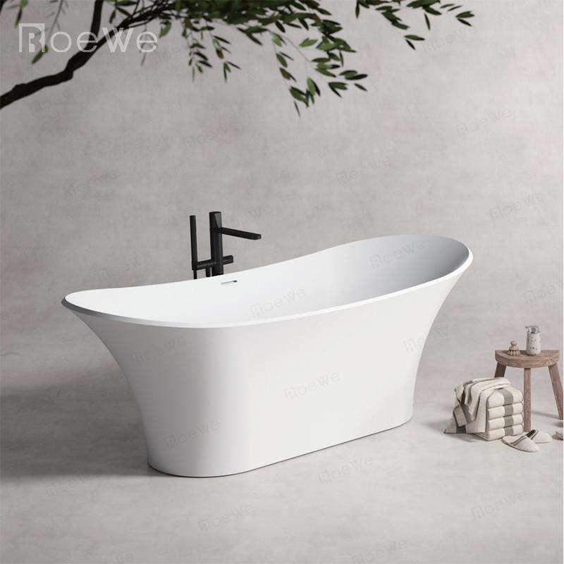hotel projek standaard ontwerp gegote klip bad soliede oppervlak saamgestelde bad
