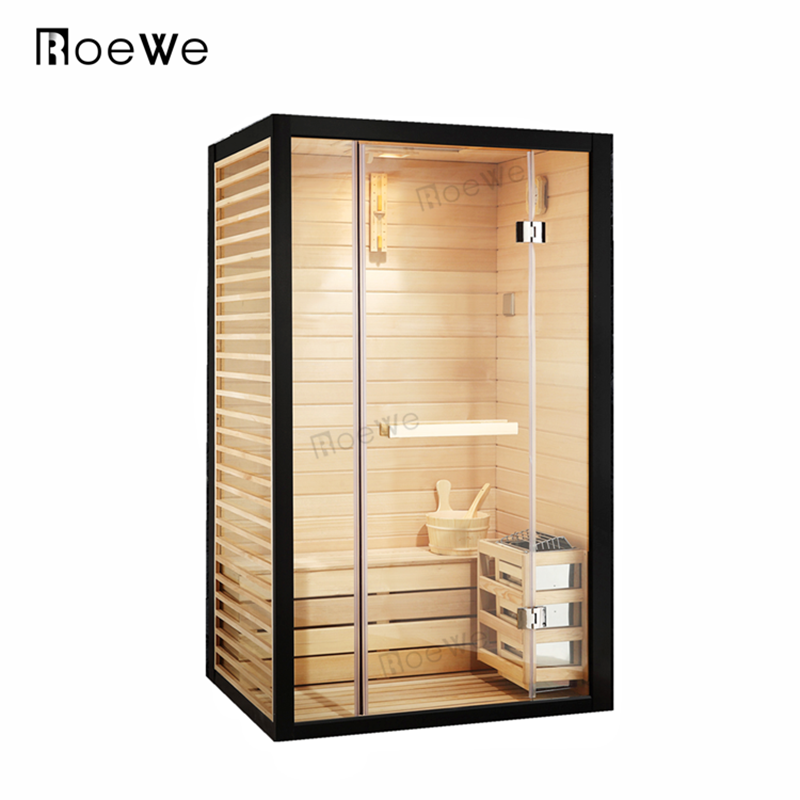 tempered glass mini sauna steam room dry sauna cabin for home