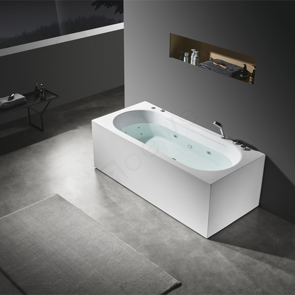 Alcove hydro massage bath tub rectangular bathroom tub