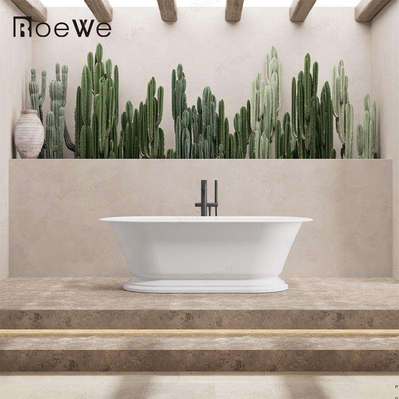 grey & white color classic design bathtub artificial stone resin tub