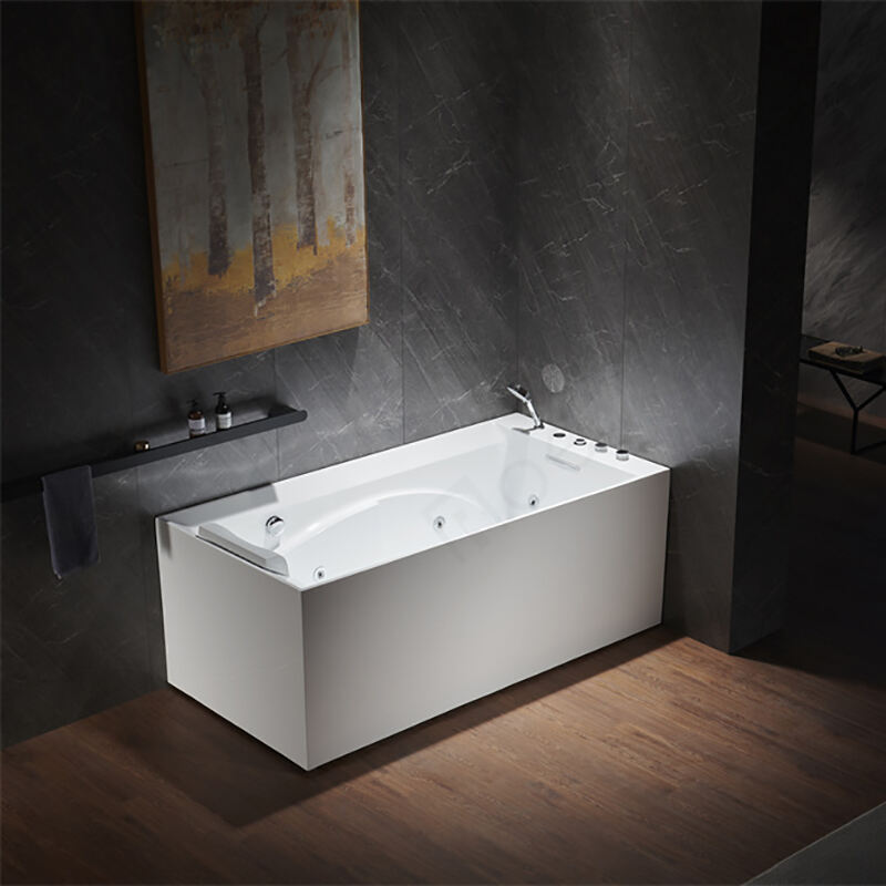 Rechteckige Massage-Whirlpoolwanne, multifunktionale Acrylbadewanne