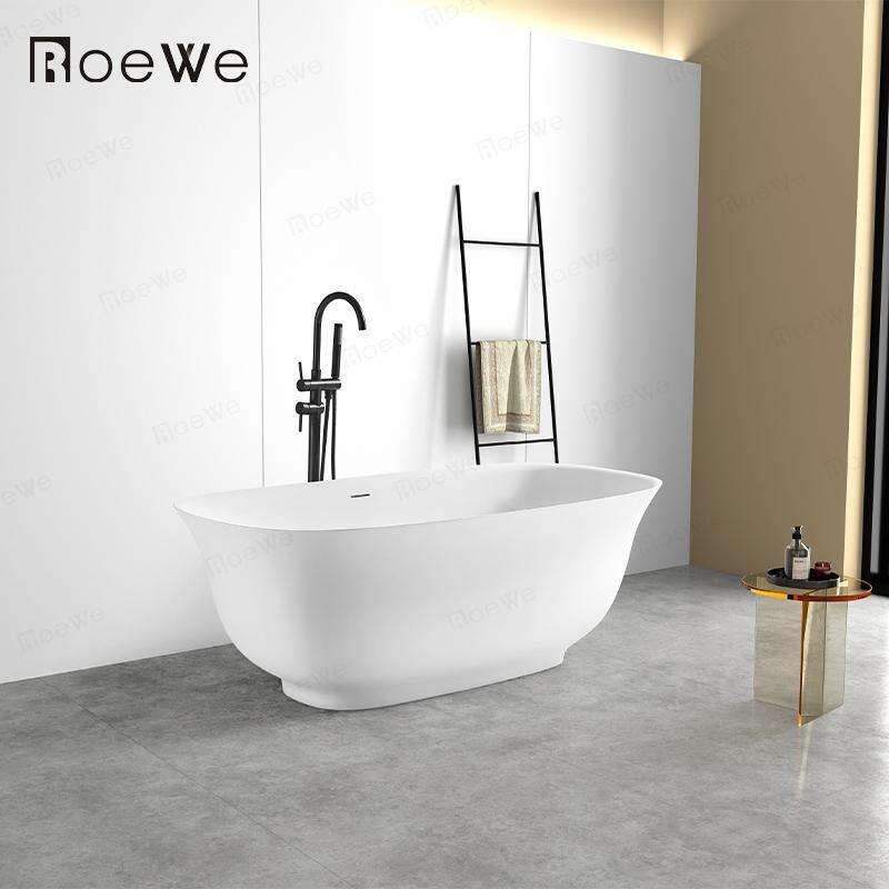 Окремо стояча ванна roewe з суцільною поверхнею для сучасної ванної кімнати