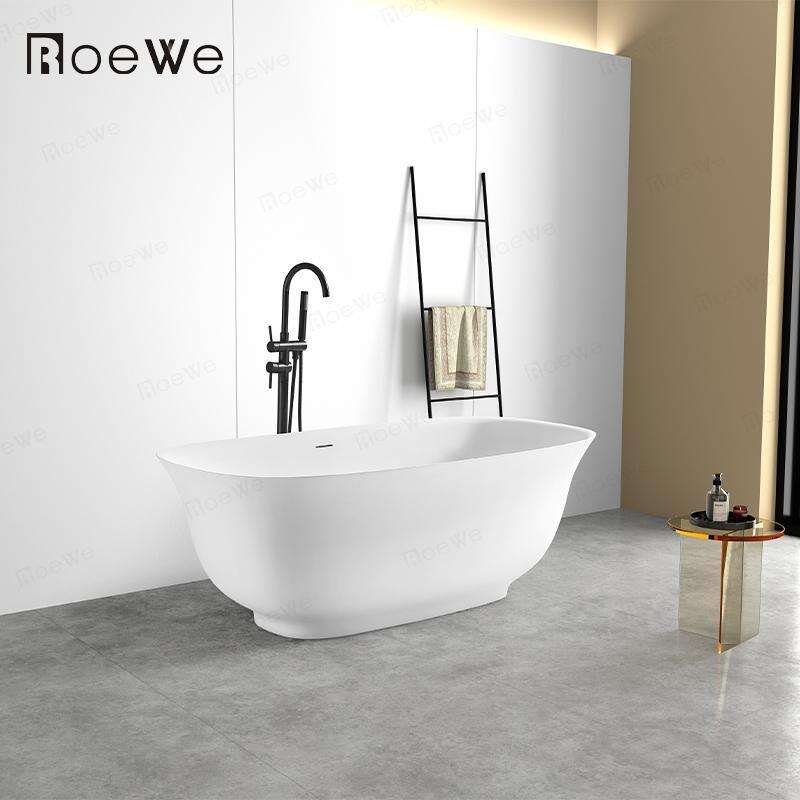 Bañera de baño independiente de superficie sólida roewe para baño moderno