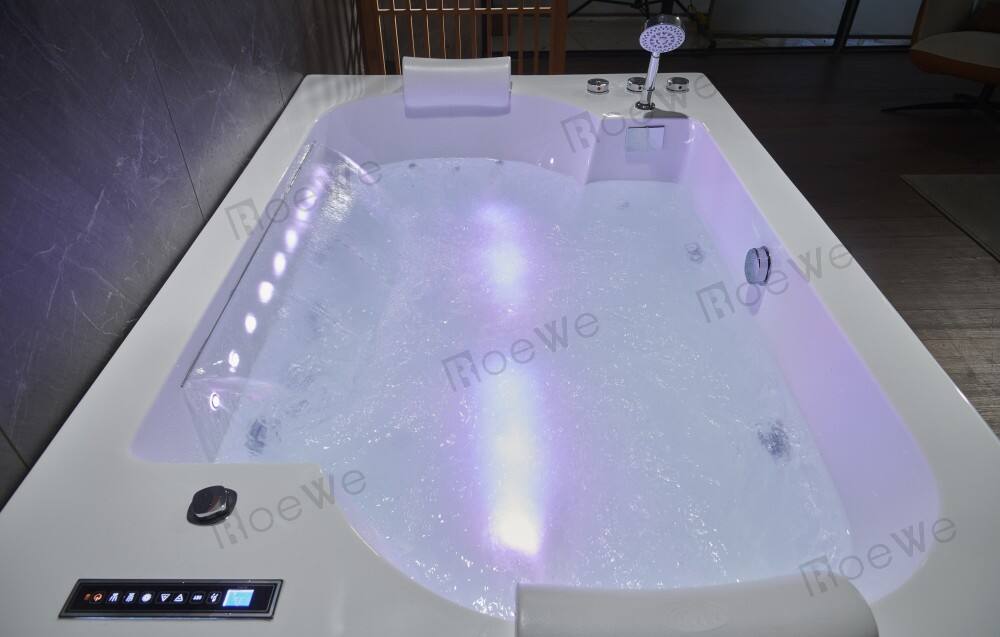 Two places acrylic whirlpool massage bathtub with air jet roewebath