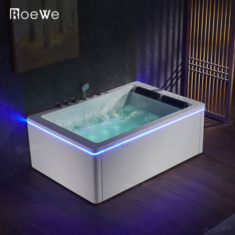 Air jets hot tub spa bathtubs whirlpools with light belt on skirt