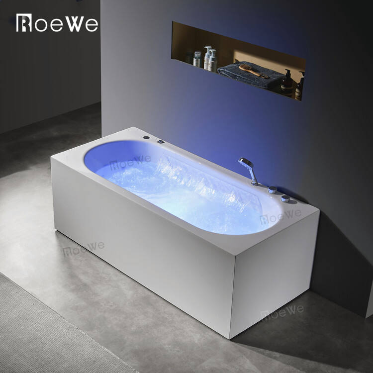 Rechteckige weiße Whirlpool-Massage-Badewanne aus Acryl, Preis Spa-Badewanne, Alkovenbadewannen und Whirlpool-Whirlpool, Spa für moderne Badezimmer