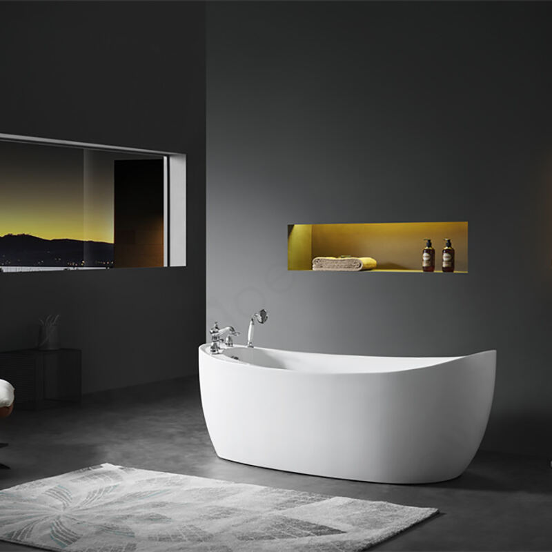 67 inch indoor modern freestanding acrylic bathtub soaker tub