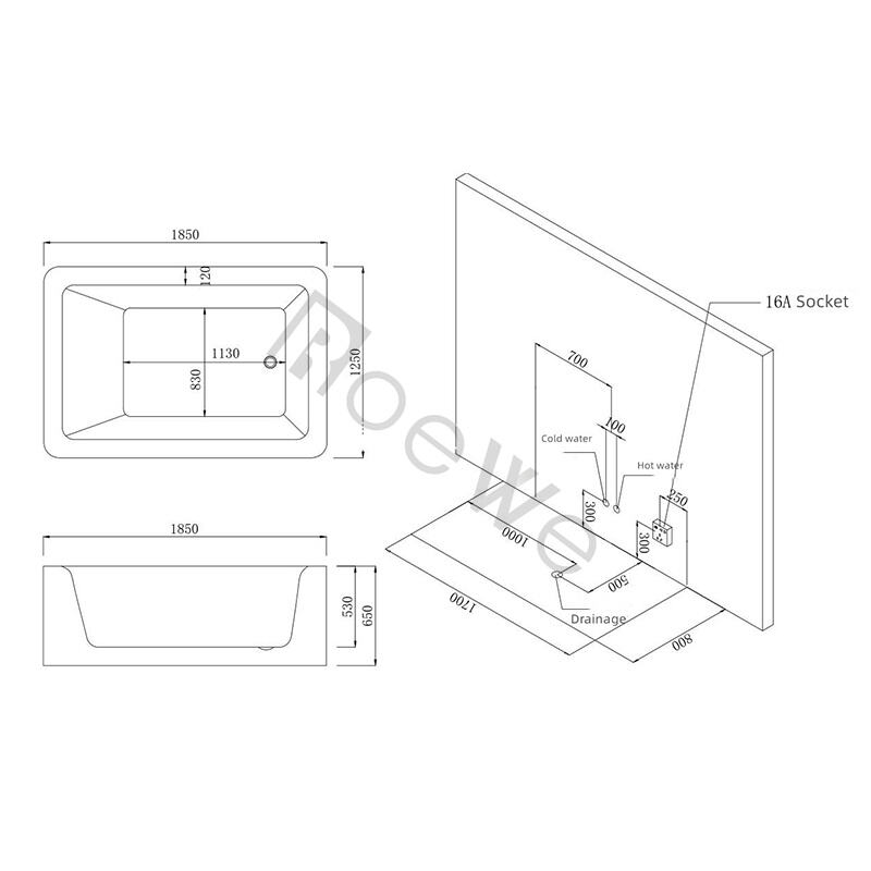 Air jet hot tub spa bathtubs whirlpools na may light belt sa palda