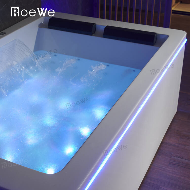 Air jets hot tub spa bathtubs whirlpools with light belt on skirt ...