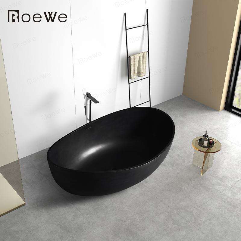 Ванна из композитного камня черного цвета, заводская цена, отдельная ванна