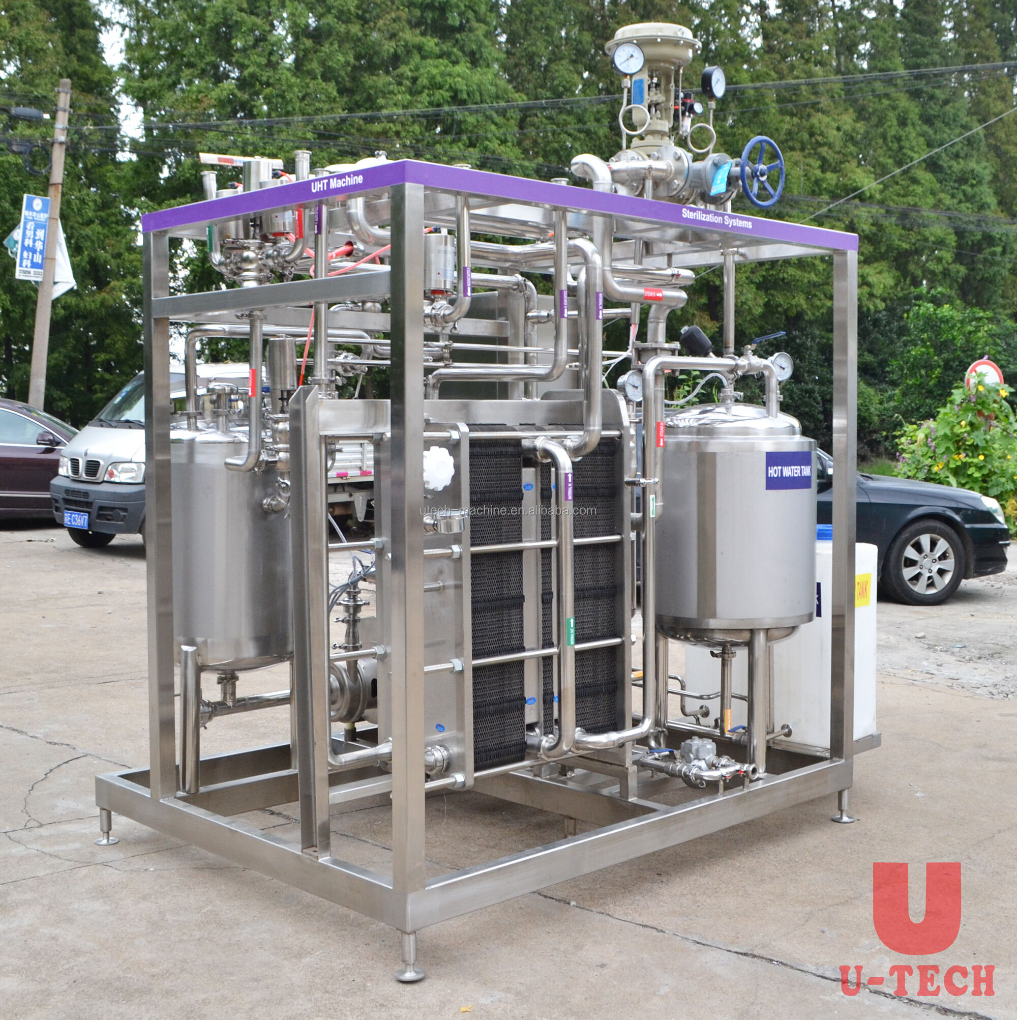 Automatic small scale bottle milk coconut water natural apple fruit juice filling machine production line price factory