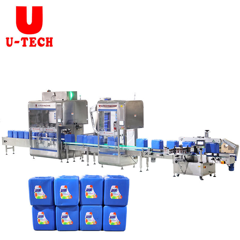 Automatic linear 20L engine oil filling capping machine