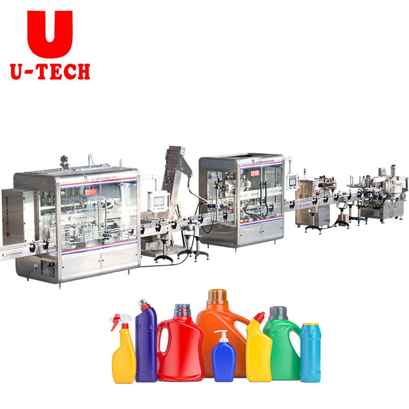 Automatic1-5L piston HDPE bottle jar pail motor lube engine oil liquid filling sealing machine