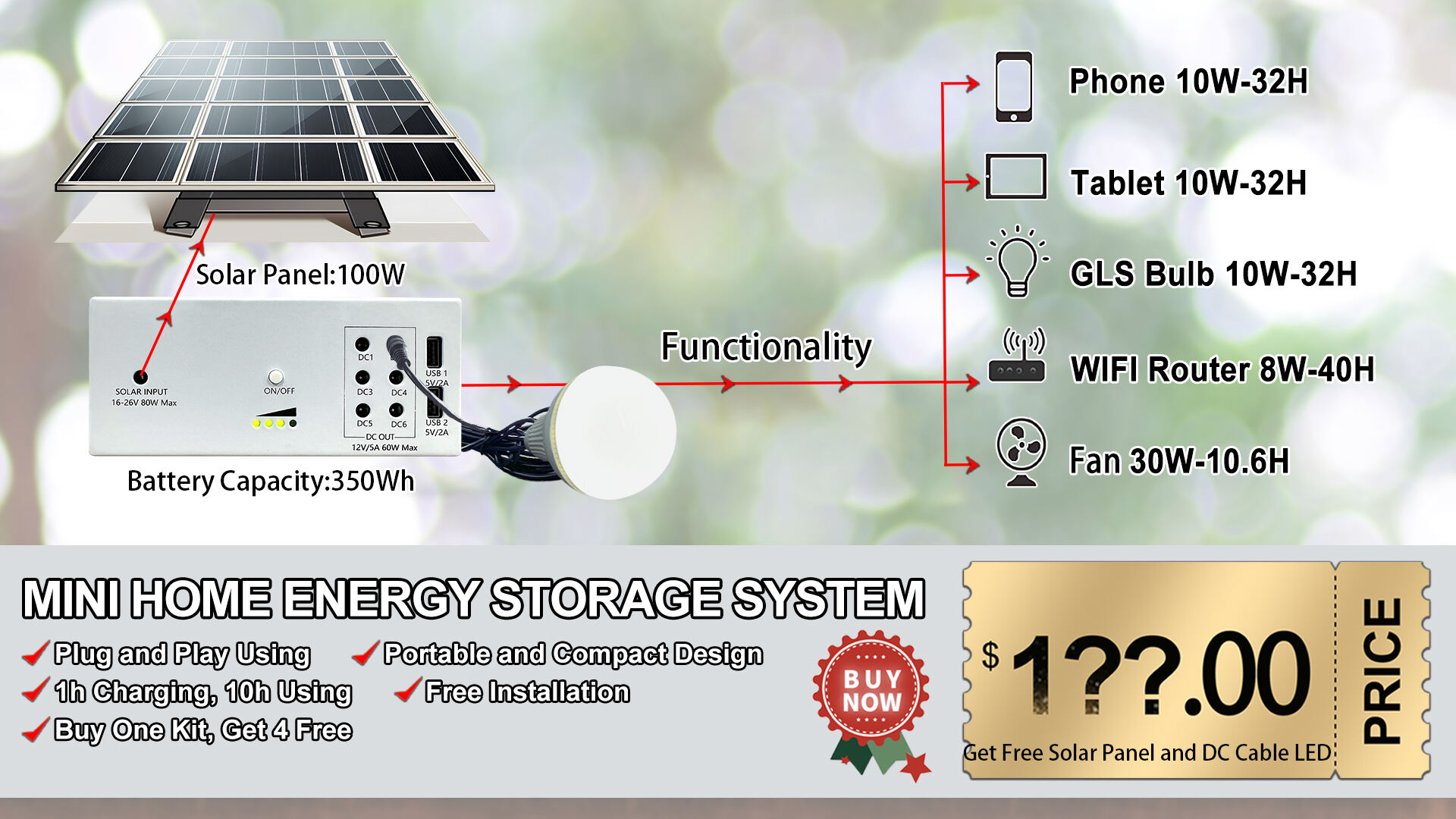 TIGFOX solar power system with batteries home use solar power energy storage system 3.2v 100ah 320wh lifepo4 battery factory