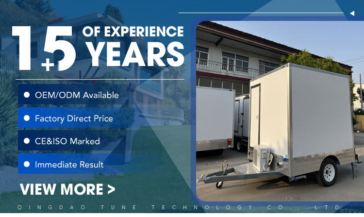 Portable Toilet And Shower Portable  Mobile Trailer Toilets With Trailer manufacture