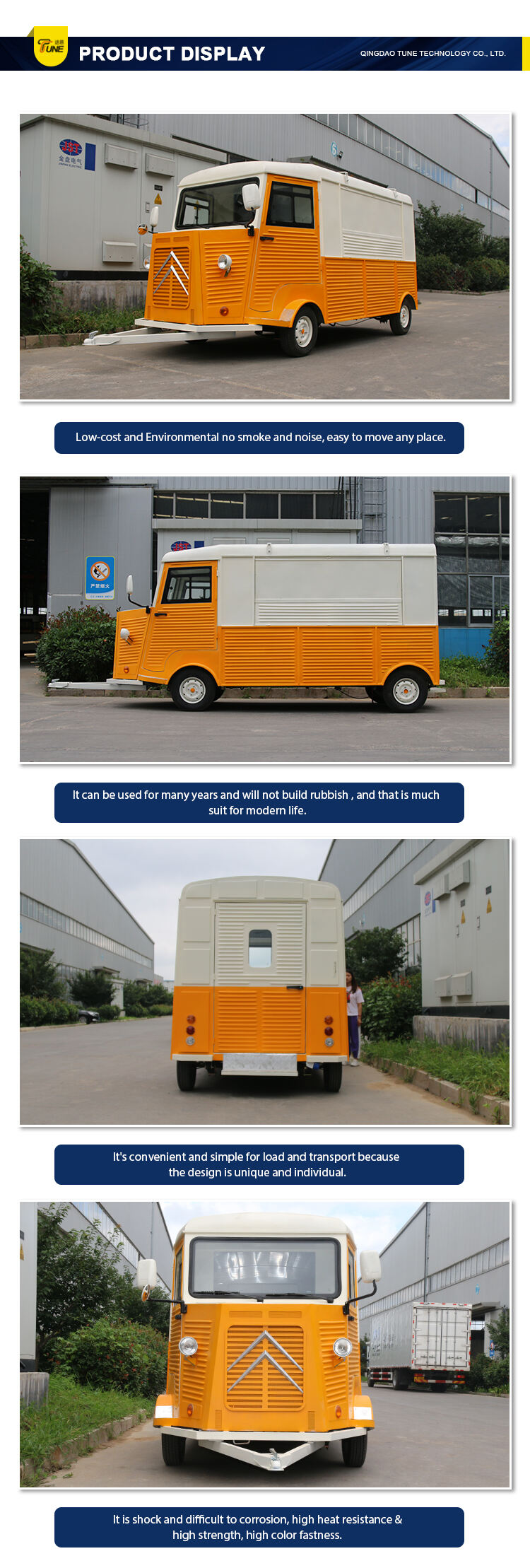 LED Signage Food Truck Citroen HY  Catering Trailer  for Sale  with Free Logo details