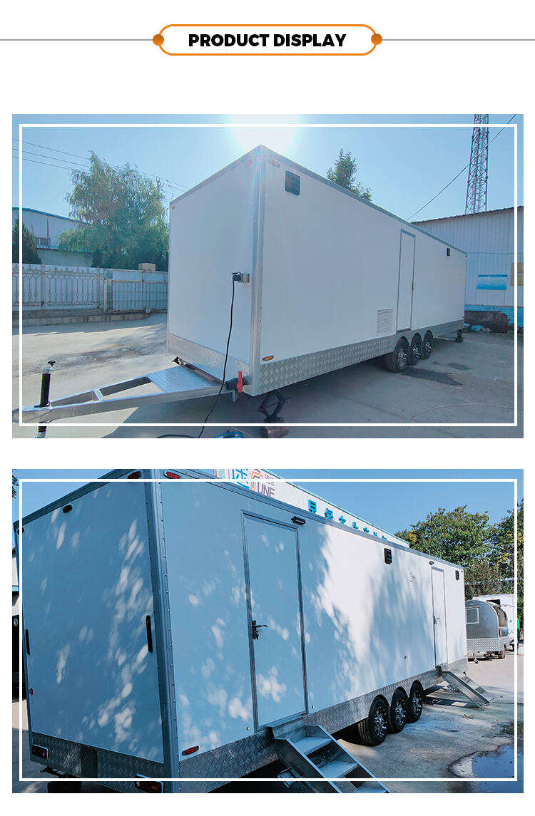 Expandable Container House On Trailer Mobile Movable Portable Toilet Trailer For Outdoor details