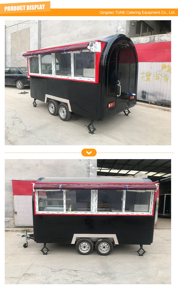 TUNE Mobile Fast Food Truck Hot Dog Caravan Food Cart Concession Stand for Sale manufacture