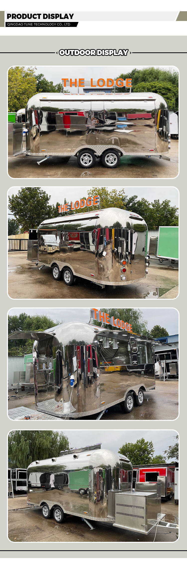 Tune Concession Food Trailer Used Food Truak Bbq Food Trailer Camping Trailer factory