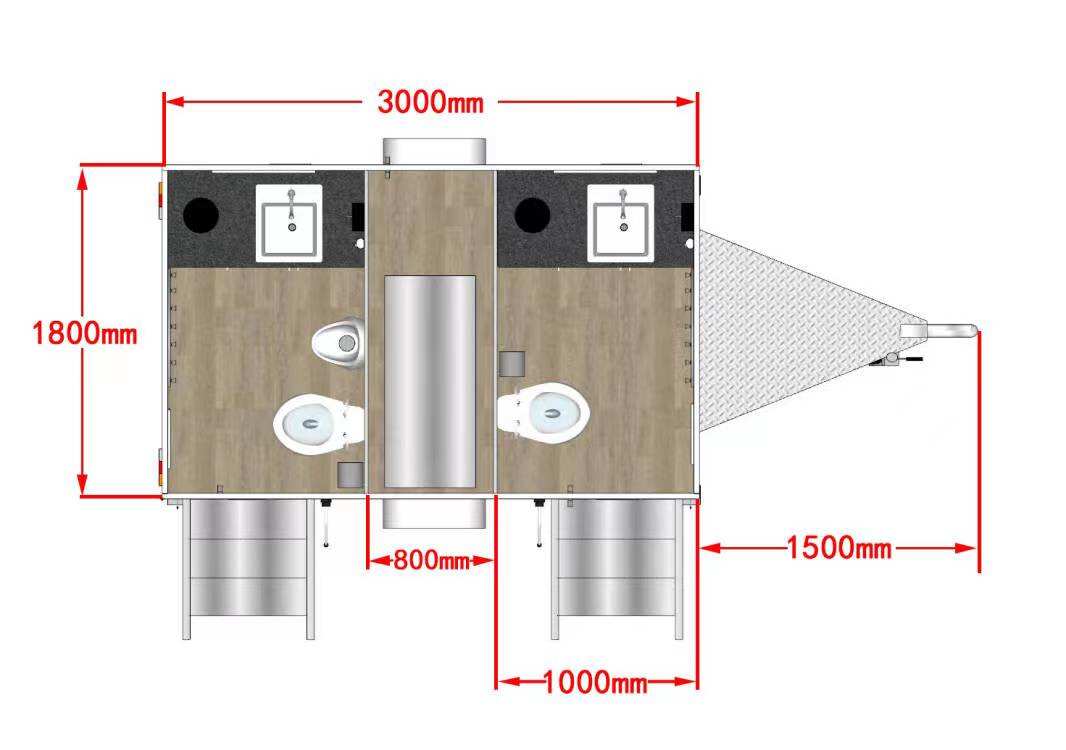 Prefab Studio House Portable Container Toilet Mobile Toilet Trailer supplier