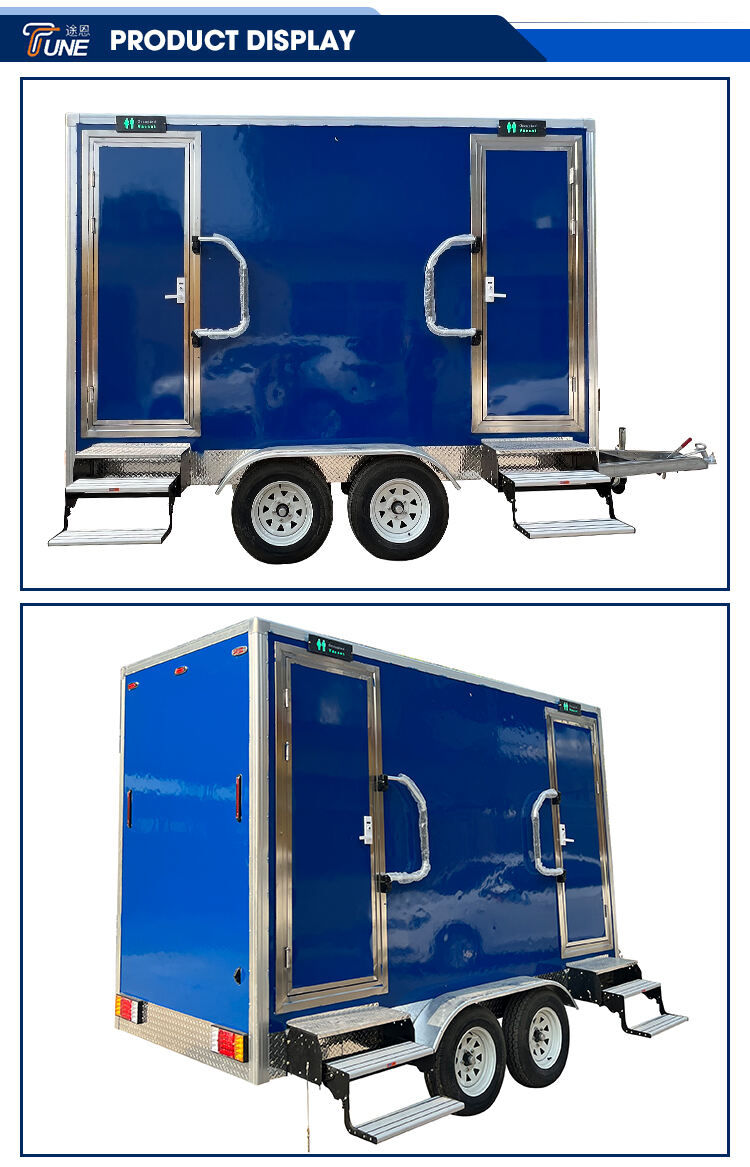 Mobile Toilet Trailer Luxury Portable Toilet Trailer Restroom Bathroom Trailer for Sale Outdoor Toilet manufacture