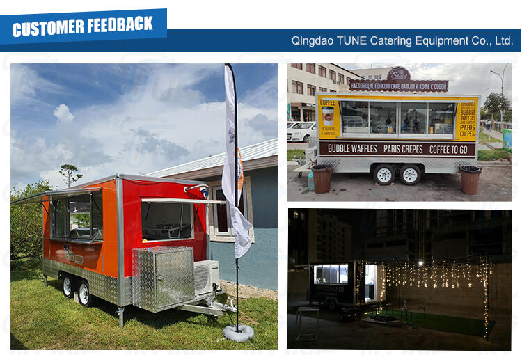 TUNE New Style Food Trucks Ice Cream Van Mobile Food Car Food Trailer Vintage for Sale supplier