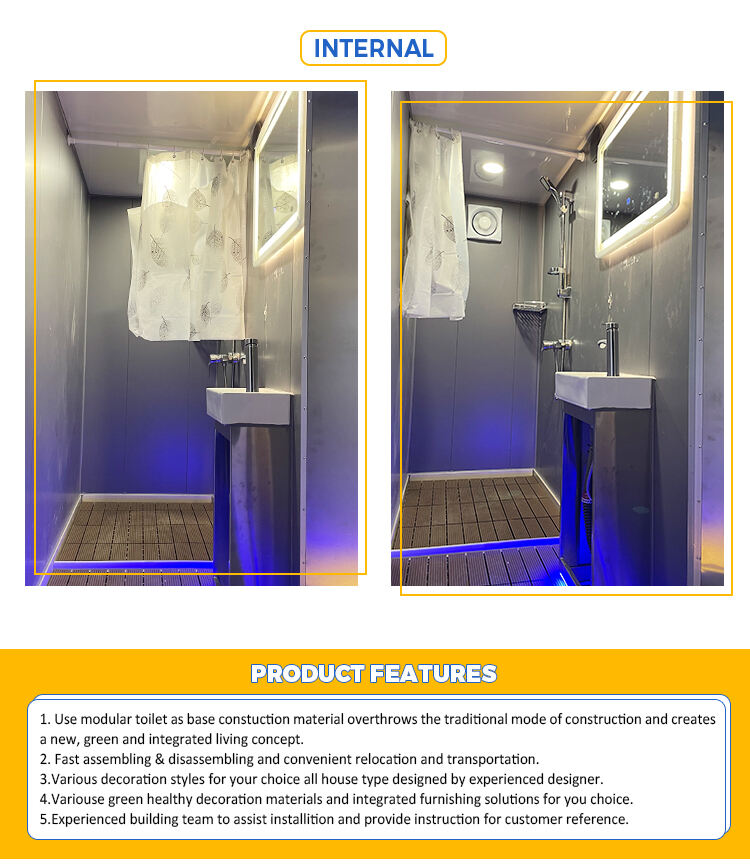 Mobile prefabricated public toilet mobile shower factory